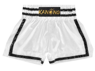 Spodenki Muay Thai Kanong : KNS-140-Biały-Czarny
